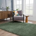 thumbnail image 1 of Hauteloom Faina Machine Washable Solid Shag Rug - Plain Living Room Bedroom Shaggy Area Rug - Fluffy Plush High Pile Carpet - Green - 9'3" x 12', 1 of 16