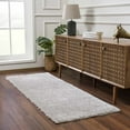thumbnail image 1 of Hauteloom Faina Machine Washable Solid Shag Runner Rug - Plain Living Room Bedroom Shaggy Long Runner Rug - Fluffy Plush High Pile Carpet - Grey, Light Gray - 2'7" x 7'3", 1 of 16