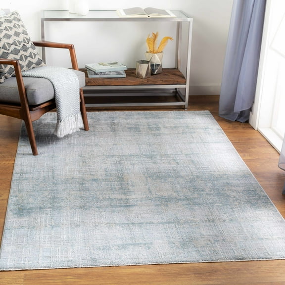 Hauteloom Fallin Living Room, Bedroom Area Rug - Modern - Gray, Green - 2'7" x 4'
