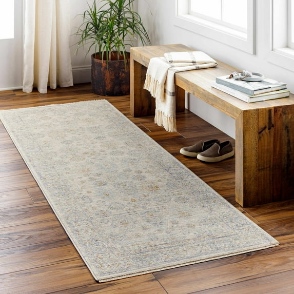 Hauteloom Fawn Hallway, Kitchen Runner Rug - Gray, Green - 2'7" x 10'