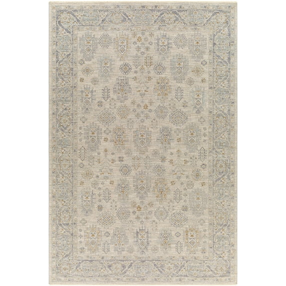 Hauteloom Fawn Living Room, Bedroom Area Rug - Gray, Green - 6'7"-Round