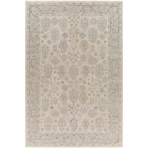 Hauteloom Fawn Living Room, Bedroom Area Rug - Gray, Green - 7'10"-Round