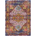 thumbnail image 1 of Hauteloom Wezac Wool Living Room, Bedroom Area Rug - Medallion Floral Border - Traditional Oriental Boho - Multicolor, Yellow, Burgundy - 2' x 3', 1 of 9