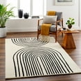 thumbnail image 1 of Hauteloom Fuat Wool Living Room, Bedroom Area Rug - Contemporary - Bone, Onyx Black, Gray - 2' x 3', 1 of 6