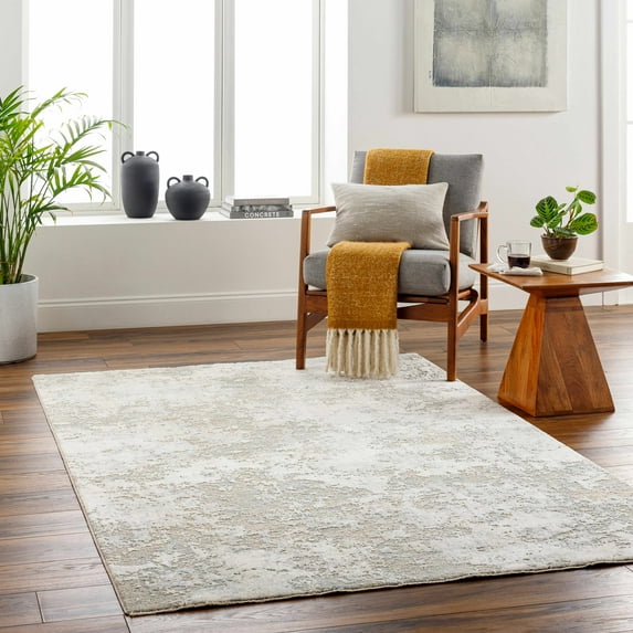 Hauteloom Ganit Living Room, Bedroom Area Rug - Beige, Gray, Brown - 2'7" x 4'