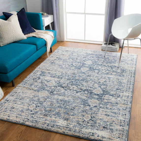 Hauteloom Gatineau Living Room, Bedroom Area Rug - High Pile - Beige, Blue, Gray - 9' x 12'1"