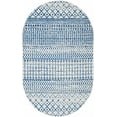 thumbnail image 1 of Hauteloom Gaura Living Room, Bedroom Area Rug - Gray, Blue - 4' x 6'-Oval, 1 of 18