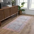 thumbnail image 1 of Hauteloom Georgia Collection Mair Machine Washable Kitchen Runner Rug - Oriental Floral Style - Hallway, Entryway Long Carpet - Pet Friendly - Orange, Blue, Yellow, Beige - 2'7" x 7'3", 1 of 10