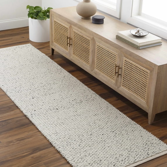 Hauteloom Gilad Wool Hallway, Kitchen Runner Rug - Pink, Brown, Gray - 2'6" x 8'