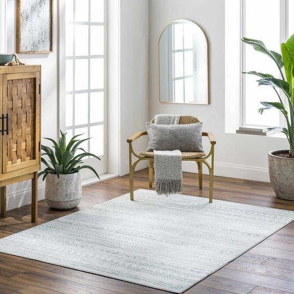 Hauteloom Gizeh Living Room, Bedroom Area Rug - Gray - 8'10" x 11'9"