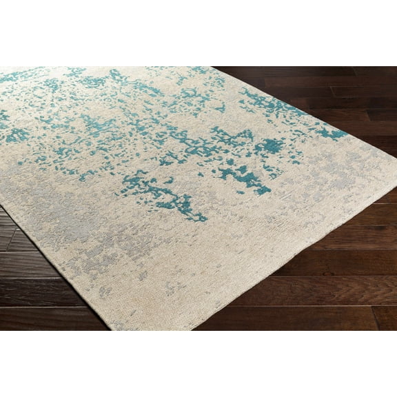 Hauteloom Godwin Living Room, Bedroom Area Rug - Contemporary - Beige, Blue, Teal - 9' x 13'