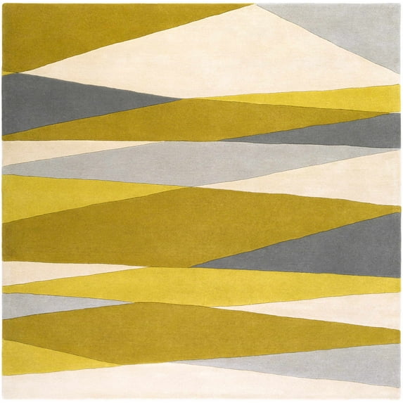 Hauteloom Goodsprings Wool Living Room, Bedroom Area Rug - Modern - Gray, Ivory - 8'