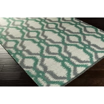 Hauteloom Gulliver Wool Living Room, Bedroom Area Rug - Contemporary - Ivory, Light Green, Charcoal - 2' x 3'