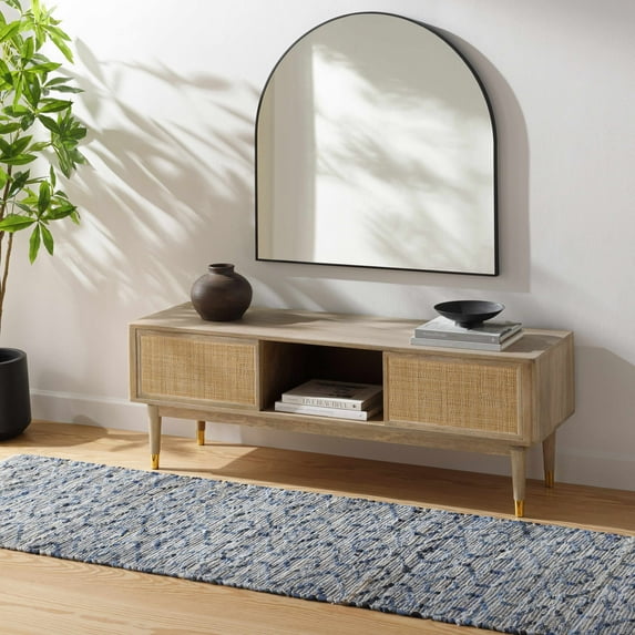 Hauteloom Gurit Recycled Material Hallway, Kitchen Runner Rug - Contemporary - Silver, Admiral Blue, Slate - 2'6" x 8'