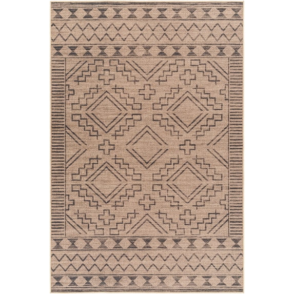 Hauteloom Halle Recycled Material Hallway, Kitchen Machine Washable Runner Rug - Brown, Black - 2'6" x 8'