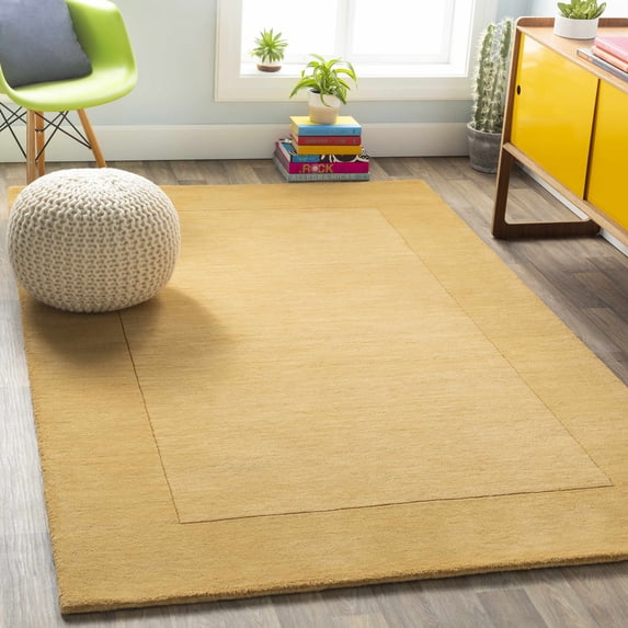 Hauteloom Hampden Wool Living Room, Bedroom Area Rug - Contemporary - High Pile - Camel - 7'6" x 9'6"