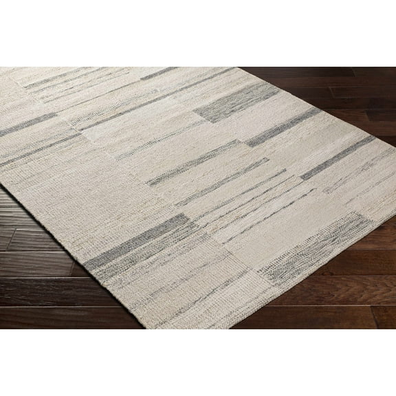 Hauteloom Hantsport Living Room, Bedroom Area Rug - Bohemian, Transitional - Black, Medium Gray, Light Gray - 2' x 3'