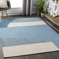 thumbnail image 1 of Hauteloom Hanwood Wool Living Room, Bedroom Area Rug - Modern - Gray, Blue - 5' x 7'6", 1 of 8