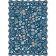thumbnail image 1 of Hauteloom Harena Living Room, Bedroom Machine Washable Area Rug - Contemporary - Denim, Peach, Coral - 3'6" x 5'6", 1 of 1
