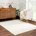 thumbnail image 1 of Hauteloom Catalyst Solid Shag Area Rug for Living Room Bedroom - High Pile Fluffy Carpet - Soft Shaggy Cozy Plush Rug - Cream, Off White, Ivory, Light Beige - 6'7" x 9', 1 of 16