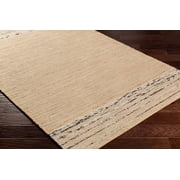 Hauteloom Hedd Jute Living Room, Bedroom Area Rug - Traditional, Transitional - Dark Brown, Beige, Caramel - 2 x 3