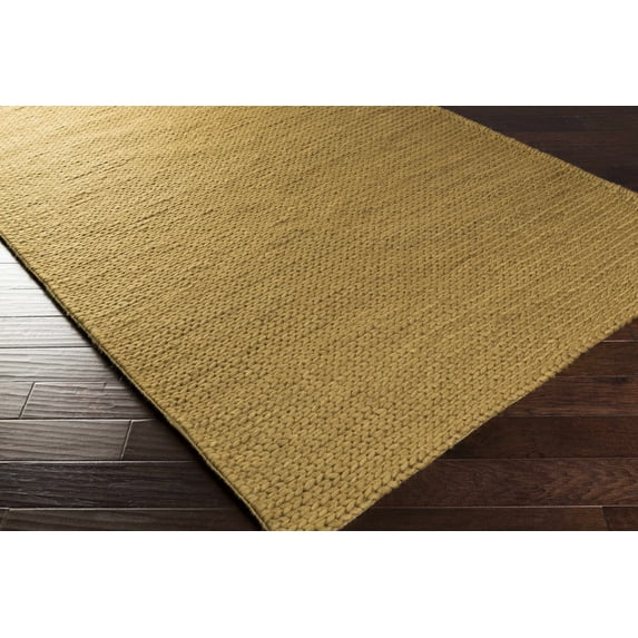 Hauteloom Hensler Wool Living Room, Bedroom Area Rug - Natural Fibers - Light Brown - 5' x 8'