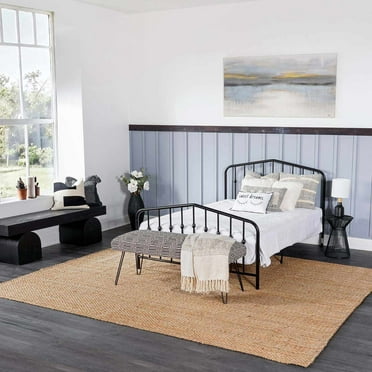 Hauteloom Herndon Handwoven Sea Grass Jute Rug - Natural Fiber Large Area Rug - Natural Farmhouse Look Carpet - Rattan Wicker Look Carpet - Brown - 18" Sample