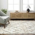 thumbnail image 1 of Hauteloom Hersz Living Room, Bedroom Area Rug - Bohemian, Transitional - Plush Pile - Bone, Taupe, Cloud Gray - 18" Sample, 1 of 7