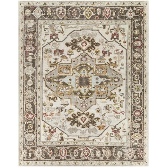 Hauteloom Hinapalanan Recycled Material Living Room, Bedroom Patio Outdoor Area Rug - Traditional - Medium Gray, Light Gray, Charcoal - 10' x 14'