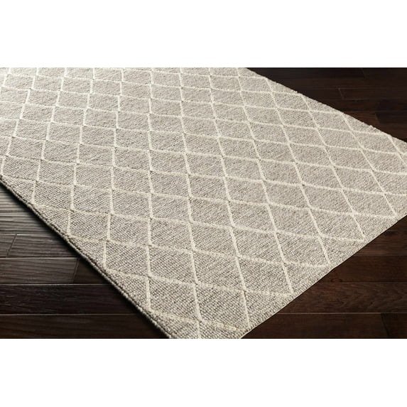 Hauteloom Hindley Living Room, Bedroom Area Rug - Contemporary - Gray, Cream - 5' x 7'6"