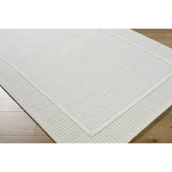 Hauteloom Hiroto Wool Living Room, Bedroom Area Rug - Traditional, Transitional - Ivory, Light Taupe, Cream - 5' x 7'6"