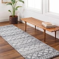 thumbnail image 1 of Hauteloom Hosa Recycled Material Hallway, Kitchen Runner Rug - Bohemian, Transitional - Light Gray, Light Slate, White - 2'6" x 8', 1 of 8