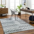 thumbnail image 1 of Hauteloom Hosa Recycled Material Living Room, Bedroom Area Rug - Bohemian, Transitional - Light Gray, Light Slate, White - 6' x 9', 1 of 8