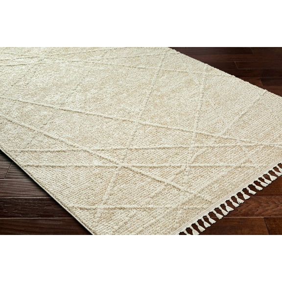 Hauteloom Hosea Living Room, Bedroom Area Rug - Beige, Gray, Brown - 9'2" x 12'