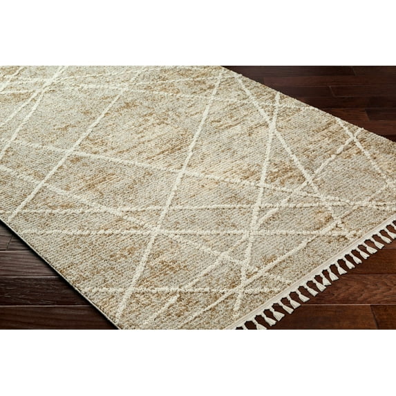 Hauteloom Hosea Living Room, Bedroom Area Rug - Contemporary - Bone, Nutmeg, Driftwood - 2' x 2'11"