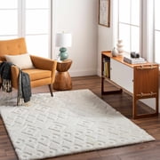 Hauteloom Hoshi Living Room, Bedroom Area Rug - Plush Pile - Pink, Multi, Gray - 53 x 7