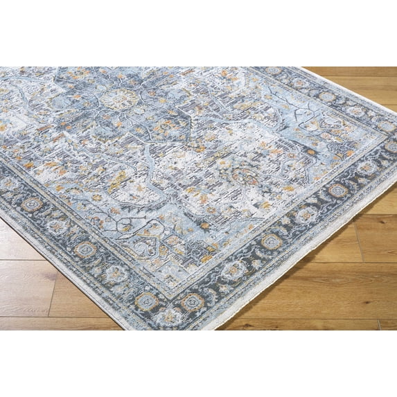 Hauteloom Hovan Living Room, Bedroom Area Rug - Gray - 6'7"-Round