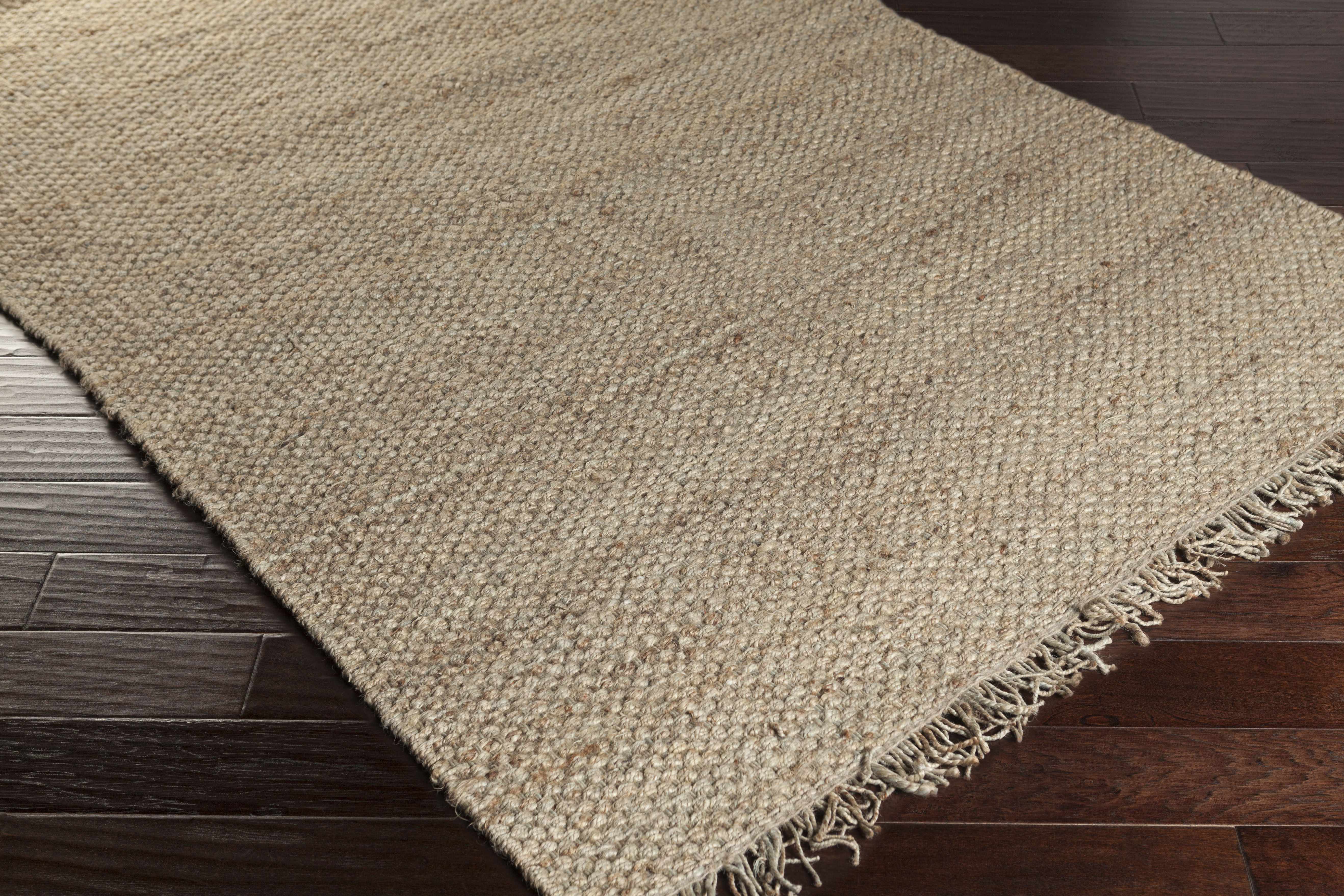 Hauteloom Hovland Jute Living Room, Bedroom Area Rug - Traditional, Transitional - Beige - 4' x 6'