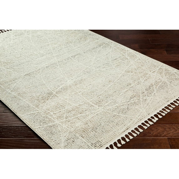 Hauteloom Huong Living Room, Bedroom Area Rug - Beige, Brown, Gray - 9'2" x 12'
