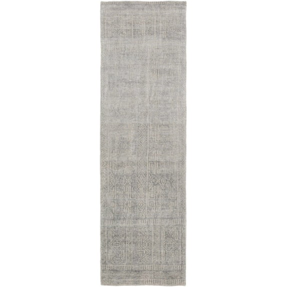 Hauteloom Idalia Hallway, Kitchen Runner Rug - Traditional - Gray, Tan - 2'6" x 8'