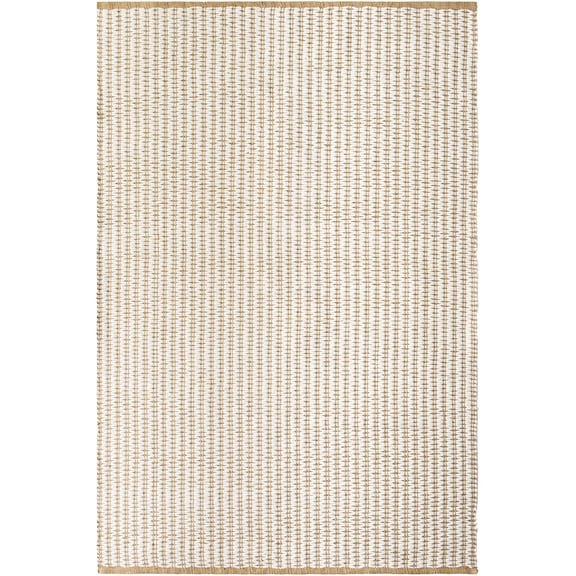 Hauteloom Ievan Boho Hand Woven Natural Fiber Wool Soft Area Rug - Farmhouse Minimalist Geometric Dotted Carpet - Cream, Beige, Ivory - 27" x 45"