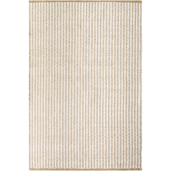 Hauteloom Ievan Boho Hand Woven Natural Fiber Wool Soft Area Rug - Farmhouse Minimalist Geometric Dotted Carpet - Cream, Beige, Ivory - 27" x 45"