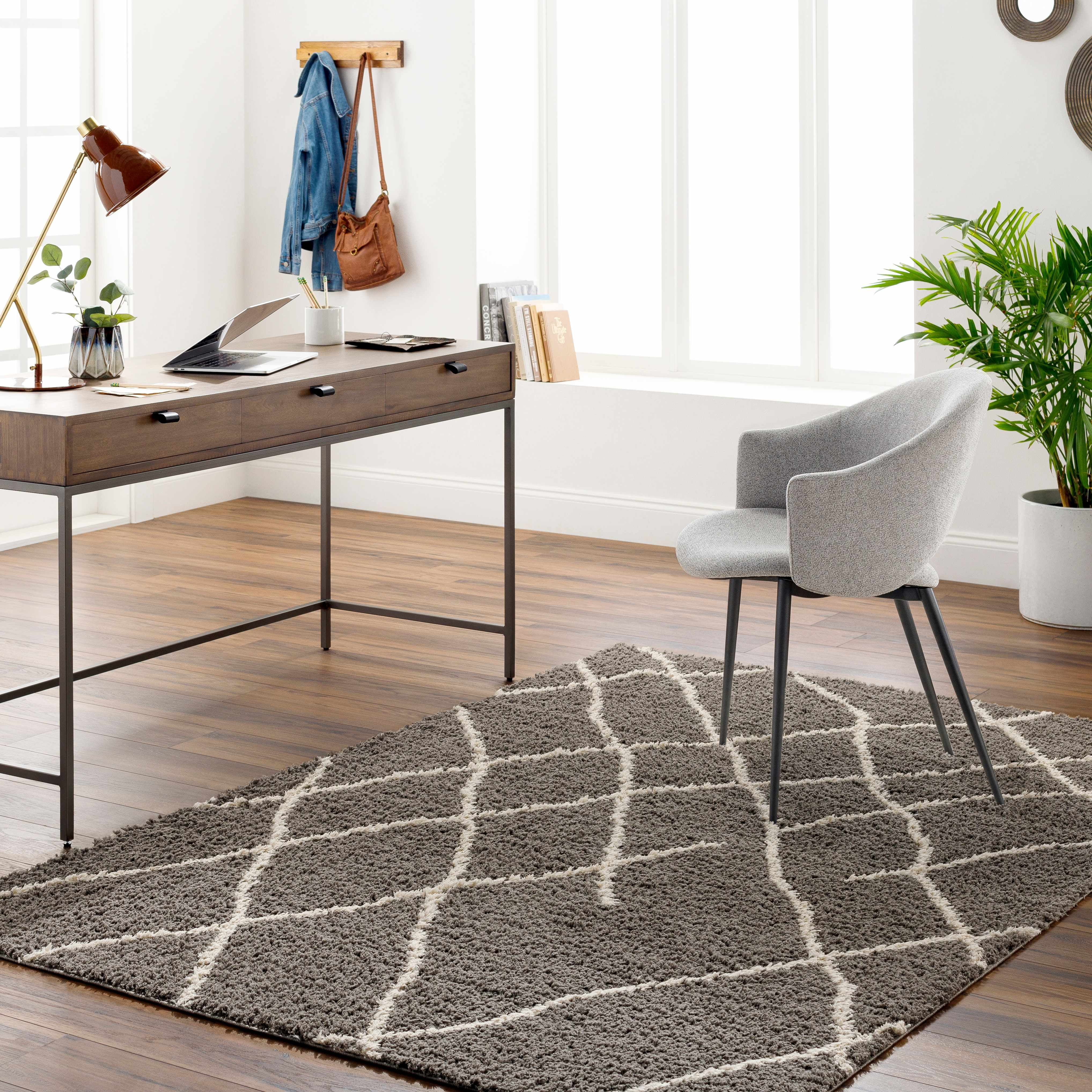 Hauteloom Ildri Living Room, Bedroom Area Rug - Plush Pile - Gray ...