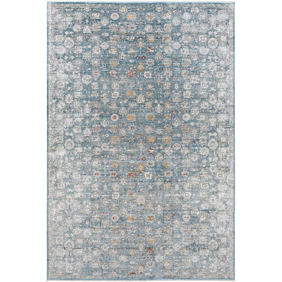 Hauteloom Ilona Living Room, Bedroom Area Rug - Gray, Blue, White - 7'10" x 9'10"