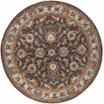 thumbnail image 1 of Hauteloom Indianapolis Wool Living Room, Bedroom Area Rug - Traditional - Gray, Orange - 8'-Round, 1 of 17