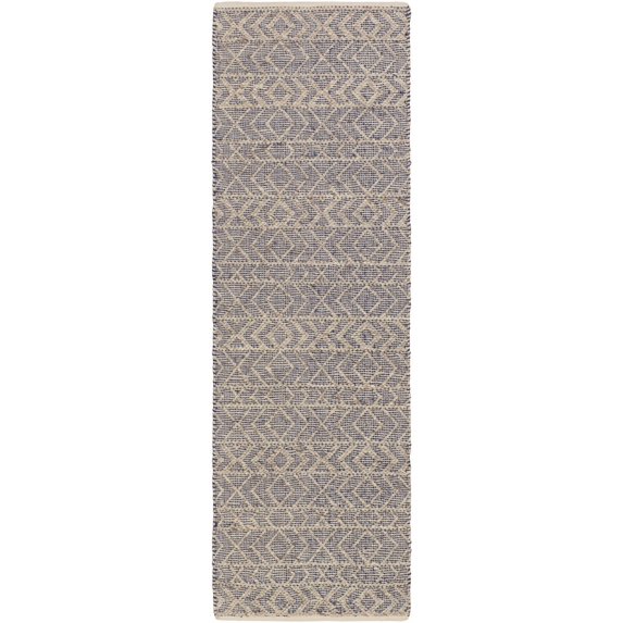 Hauteloom Ironia Living Room, Bedroom Area Rug - Bohemian, Transitional - Navy, Light Gray, Gray - 4' x 6'