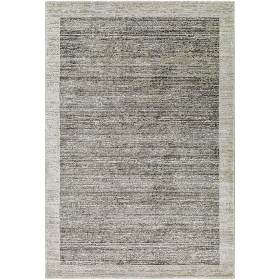 Hauteloom Ishik Hallway, Kitchen Runner Rug - Contemporary - Natural Gray, Black White, Dark Gray - 2'7" x 7'7"