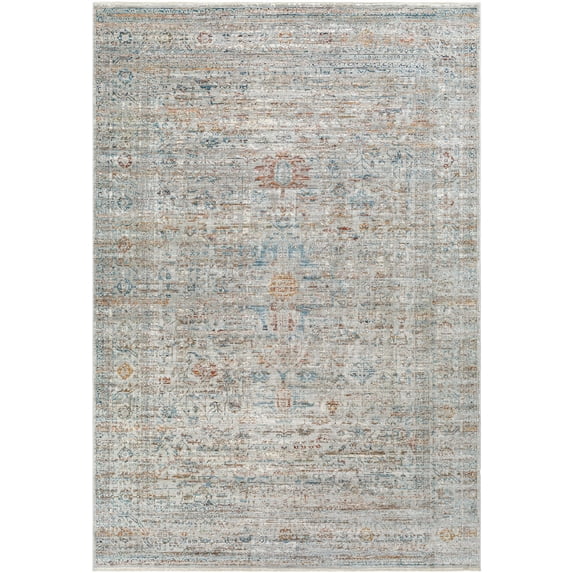 Hauteloom Jadey Living Room, Bedroom Area Rug - Gray, White, Black - 5' x 7'8"