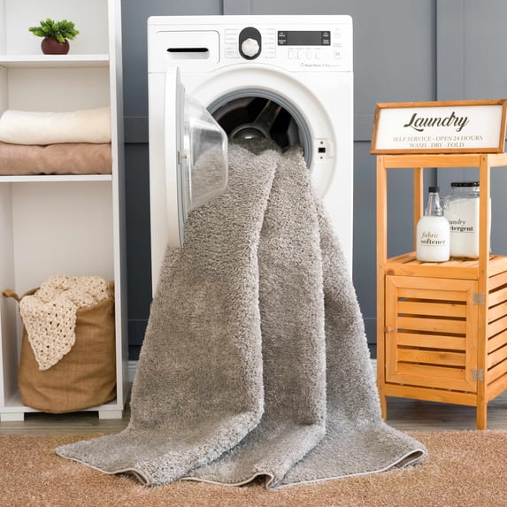 Hauteloom Judy Hallway, Kitchen Machine Washable Runner Gray High Pile 2'7" x 7'3"