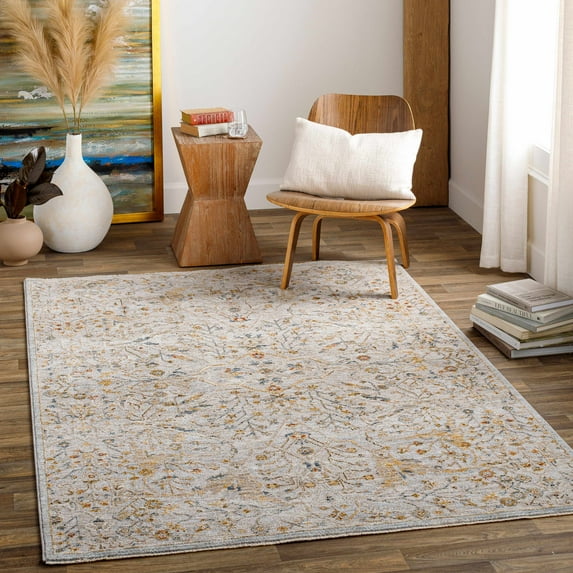Hauteloom Kabungahan Living Room, Bedroom Area Rug - Beige, Blue, Red - 9' x 12'2"